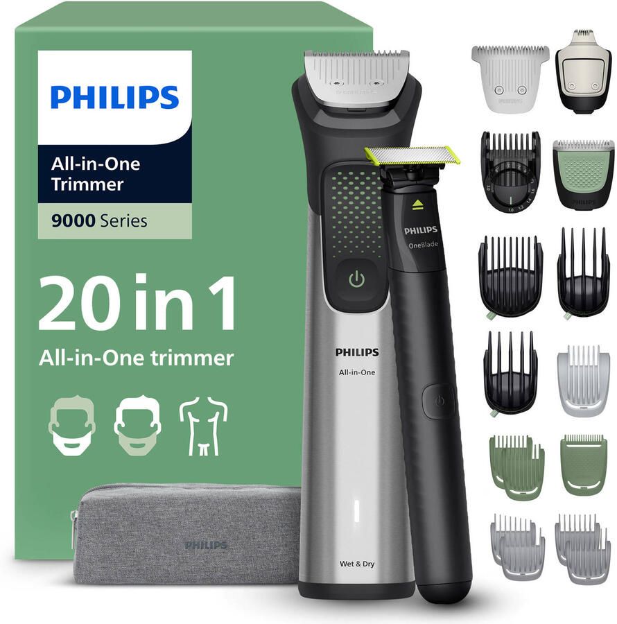 Philips All-in-One Series 9000 MG9557 15 20-in-1 Multigroom Baardtrimmer - Foto 2