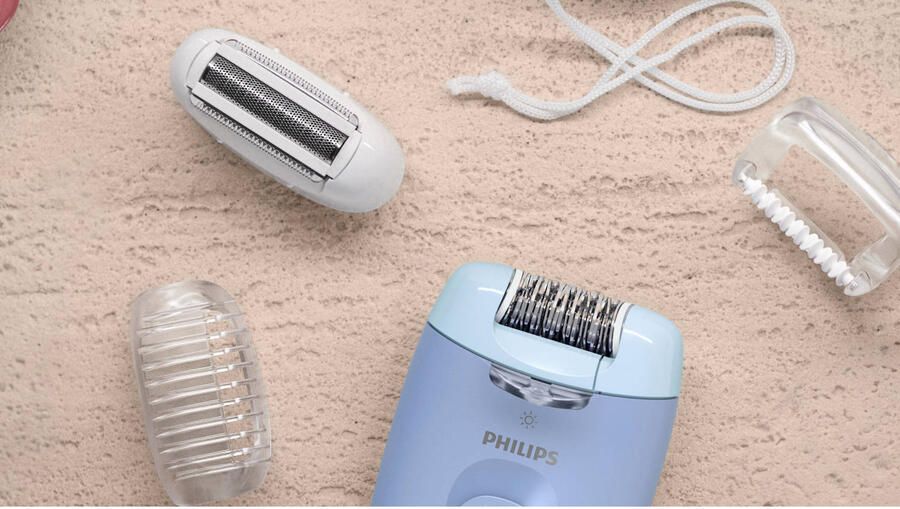 Philips Epilator Series 4000 – Light Blue – Epileren scheren en exfoliëren met 4 accessoires en ledlamp – BRE247 00 - Foto 6