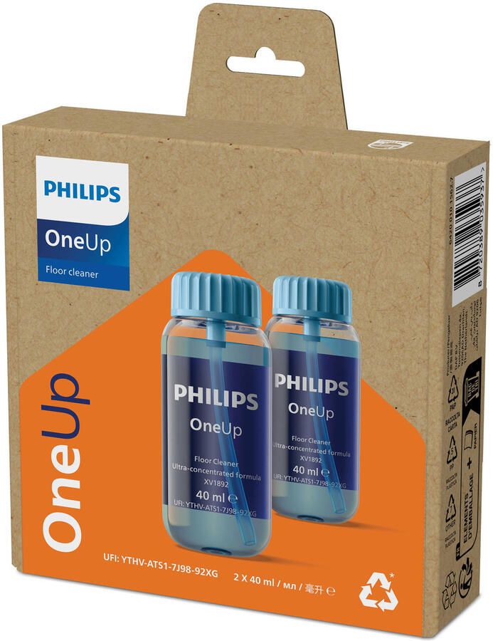 Philips OneUp floor cleaner 2-pack (XV1892 02) Blauw - Foto 4