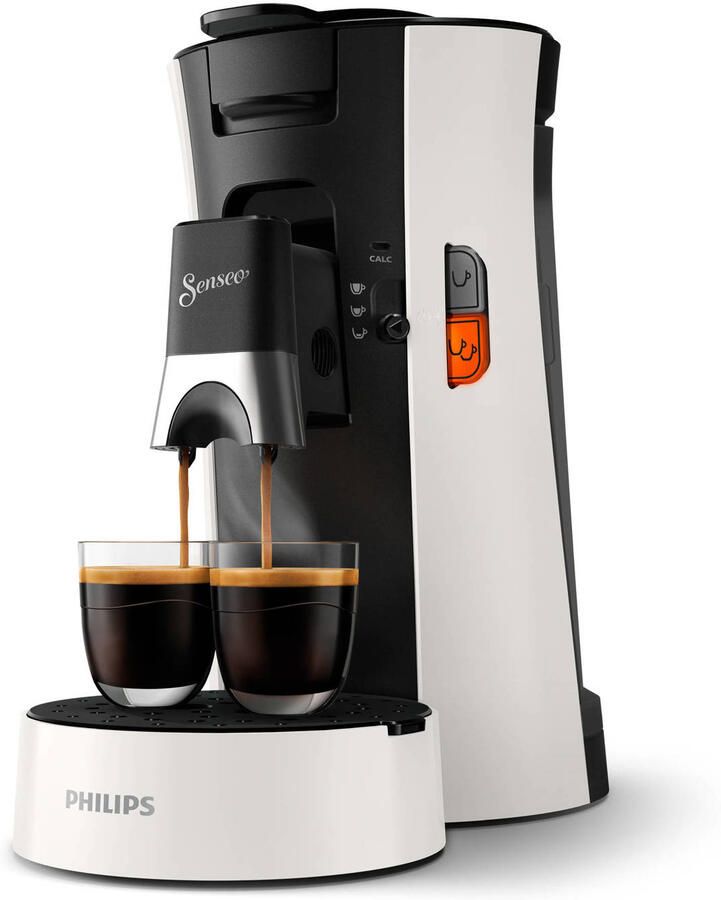 Philips Senseo Select CSA230 00 Koffiepadmachine voor max 2 Kopjes Koffie Exclusief Koffiepads Diepzwart Wit