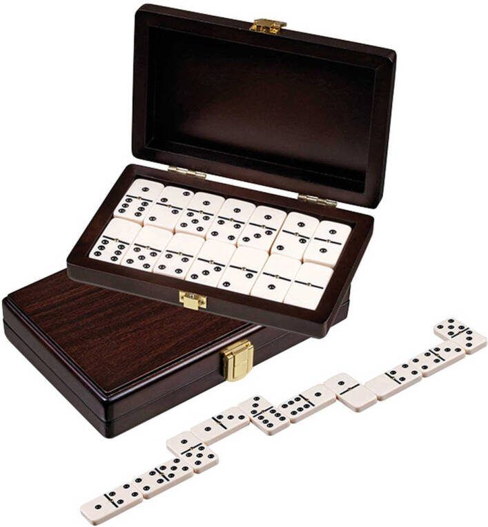 Philos Domino dubbel 6 walnoten box 20x12 5cm