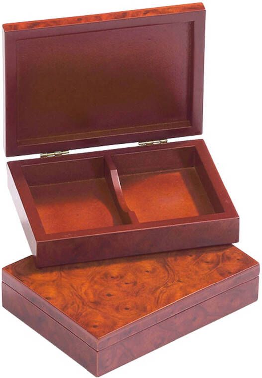 Philos houten opberg box voor speelkaarten Houten opbergbox voor een