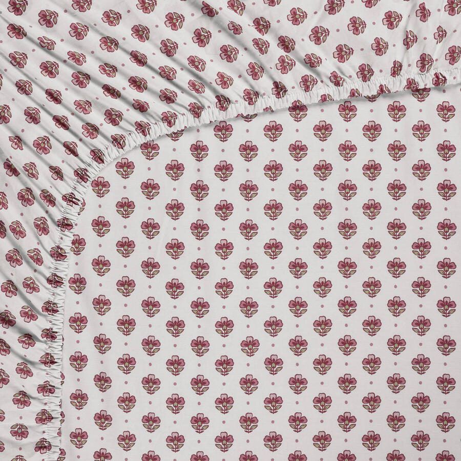 Pip Studio katoenen hoeslaken Licht roze