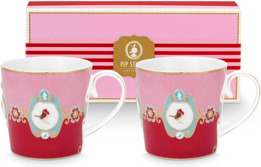 Pip Studio mok love birds (set van 2)
