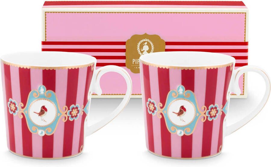 Pip Studio mok love birds (set van 2)