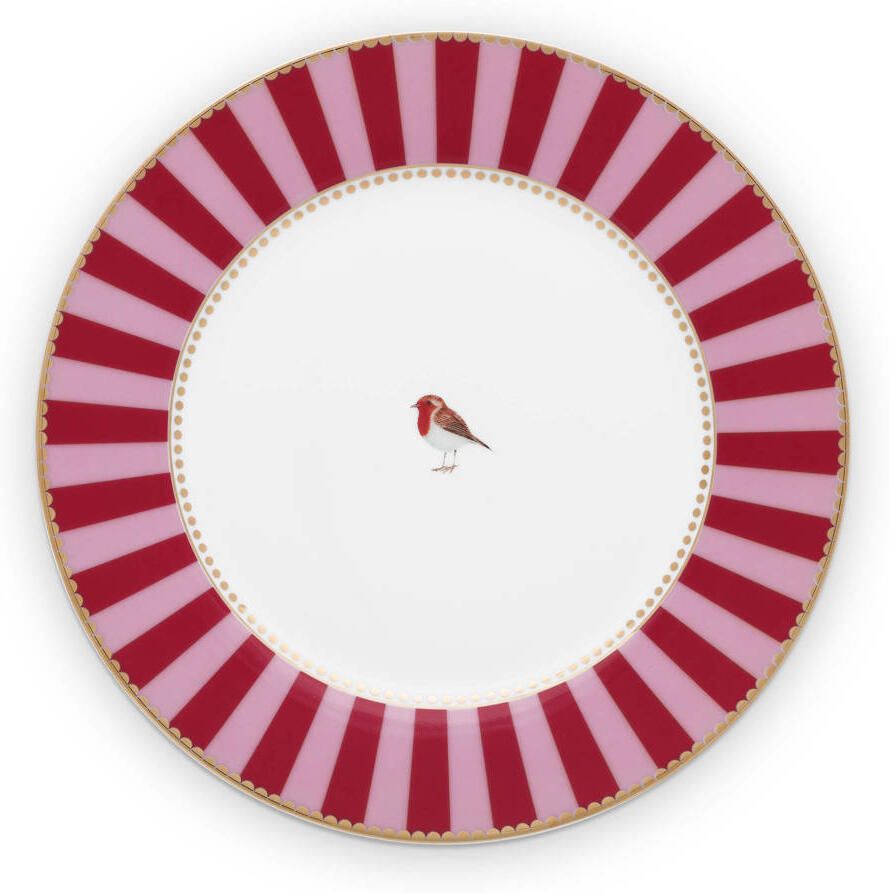 Pip Studio Love Birds 21 cm bord (Kleur: roze)