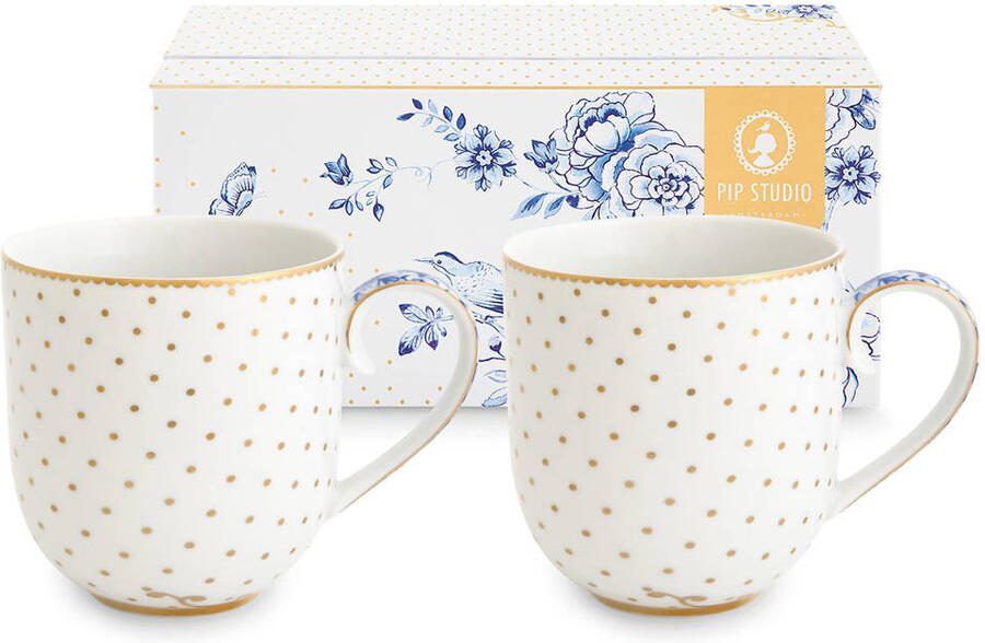Pip Studio Mugs Small Royal White (260 ml) (set van 2)