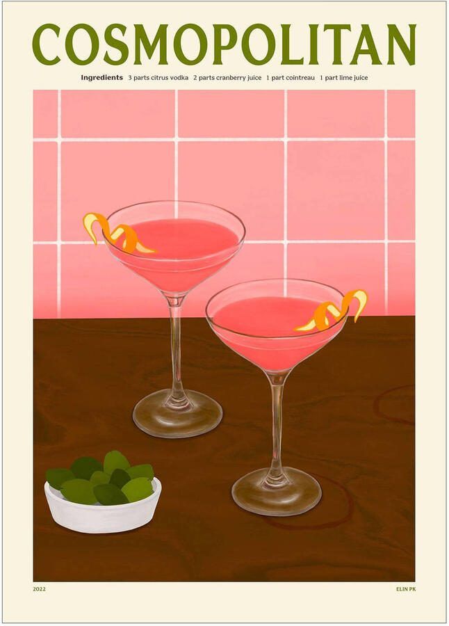 Poster & Frame Poster PSTR Studio PSTR studio x Elin PK Cosmopolitan (50 x 70 cm)