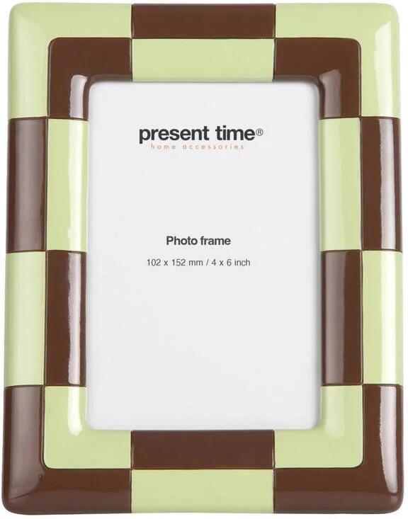 Present Time Firenze fotolijst chocolade bruin zachtgroen