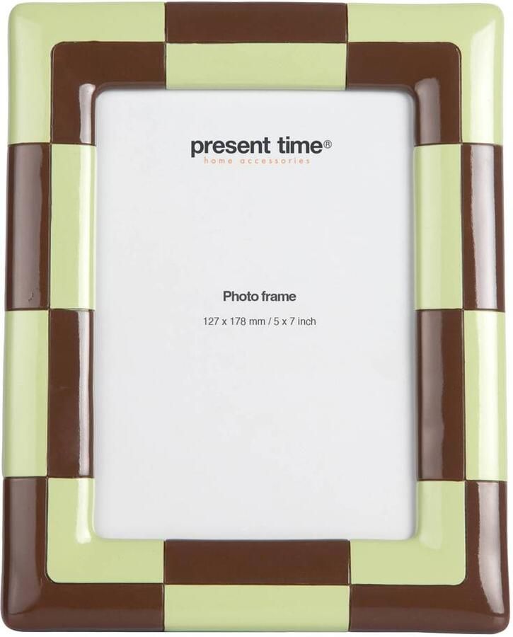 Present Time Firenze fotolijst chocoladebruin zachtgroen