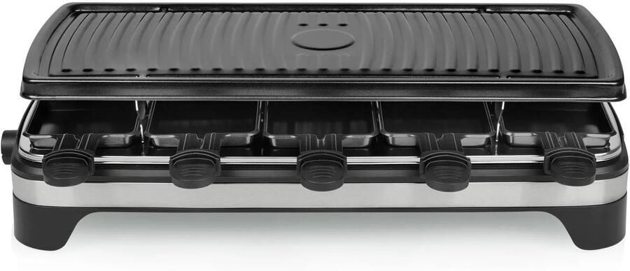 Princess Gourmetstel XL 162650 Raclette 10 personen Grill & Bakplaat Groot 49x21cm Extra lang 2 meter snoer Regelbare thermostaat 1500 W Zwart 10 pannetjes - Foto 4