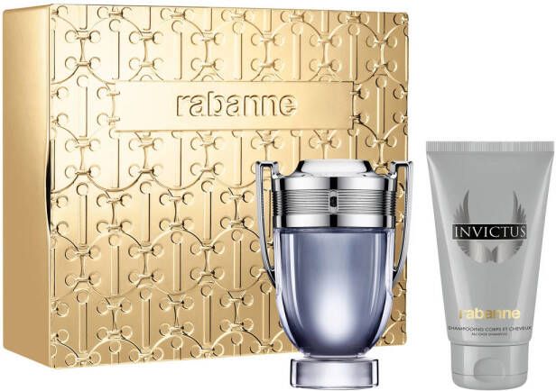 Rabanne Invictus geschenkset eau de toilette 100 ml + douchegel 100 ml