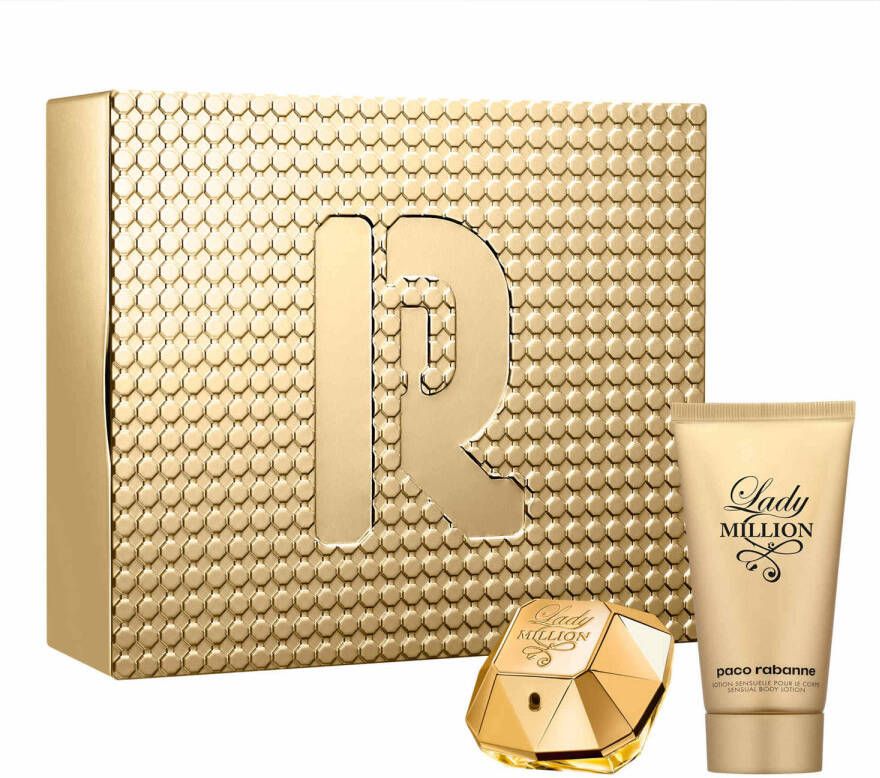 Rabanne Lady Million geschenkset eau de parfum 50 ml + bodylotion 75 ml