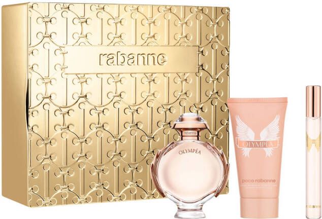 Rabanne Olympéa geschenkset eau de parfum 50 ml + bodylotion 75 ml + travelspray 10 ml