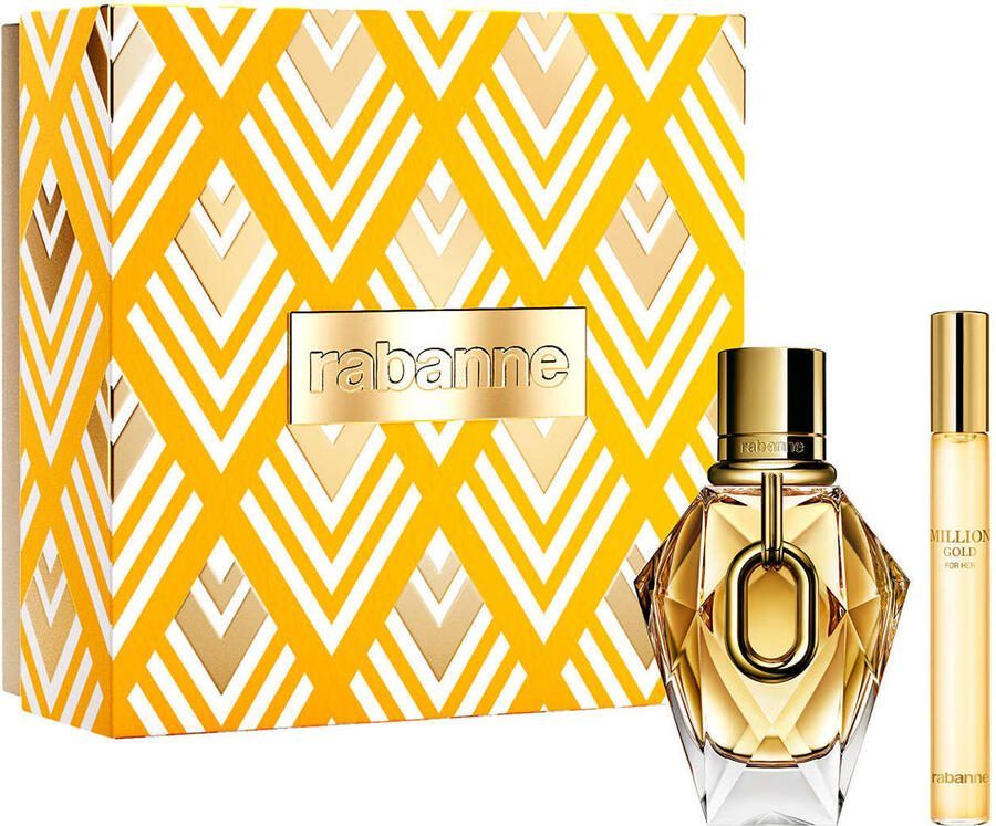 Rabanne Million Gold for Her geschenkset eau de parfum 50 ml + mini spray 10 ml