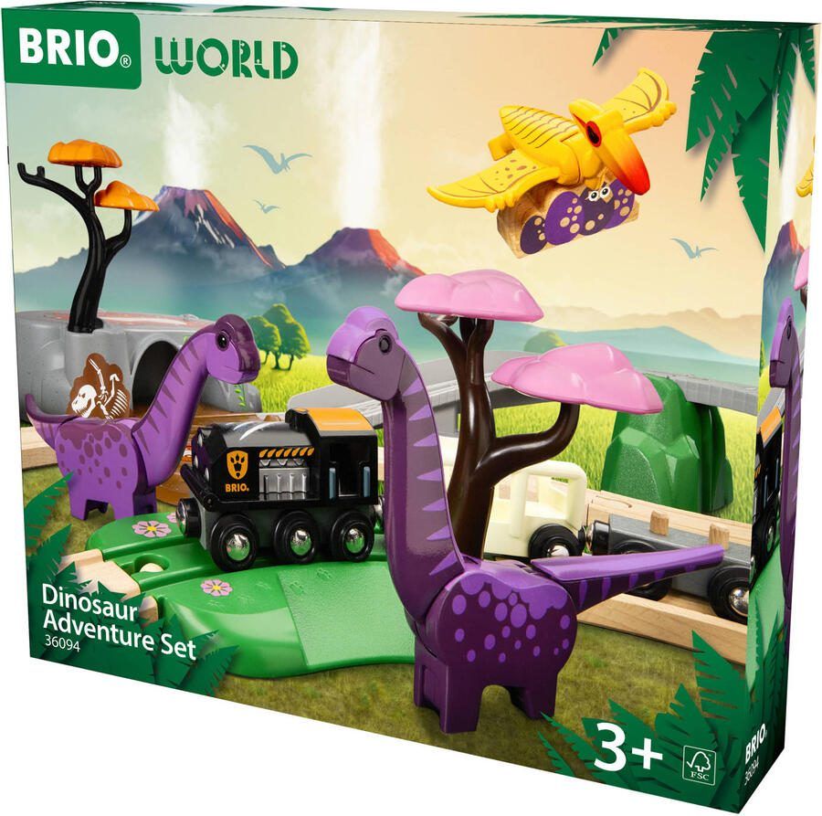 Ravensburger BRIO World 36094 Avonturenset met dinosaurussen | Set speelgoedtreintjes voor kinderen vanaf 3 jaar - Foto 4