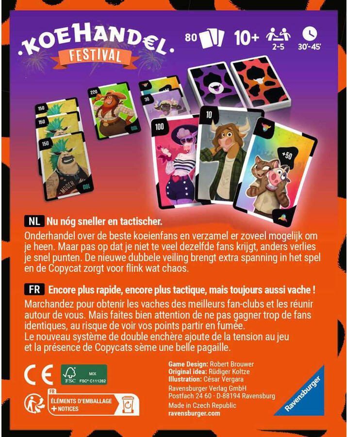 Ravensburger Koehandel Festival Kaartspel Snel en Tactisch Onderhandelingsspel - Foto 3