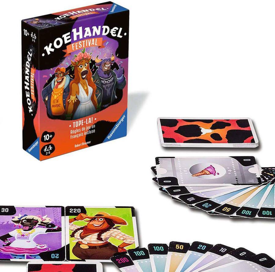 Ravensburger Koehandel Festival Kaartspel Snel en Tactisch Onderhandelingsspel - Foto 4
