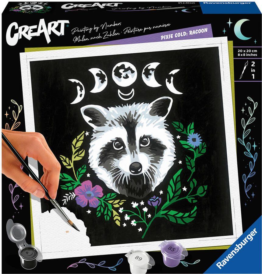 Ravensburger Pixie Cold Edition Raccoon Schilderen op nummer voor volwassenen