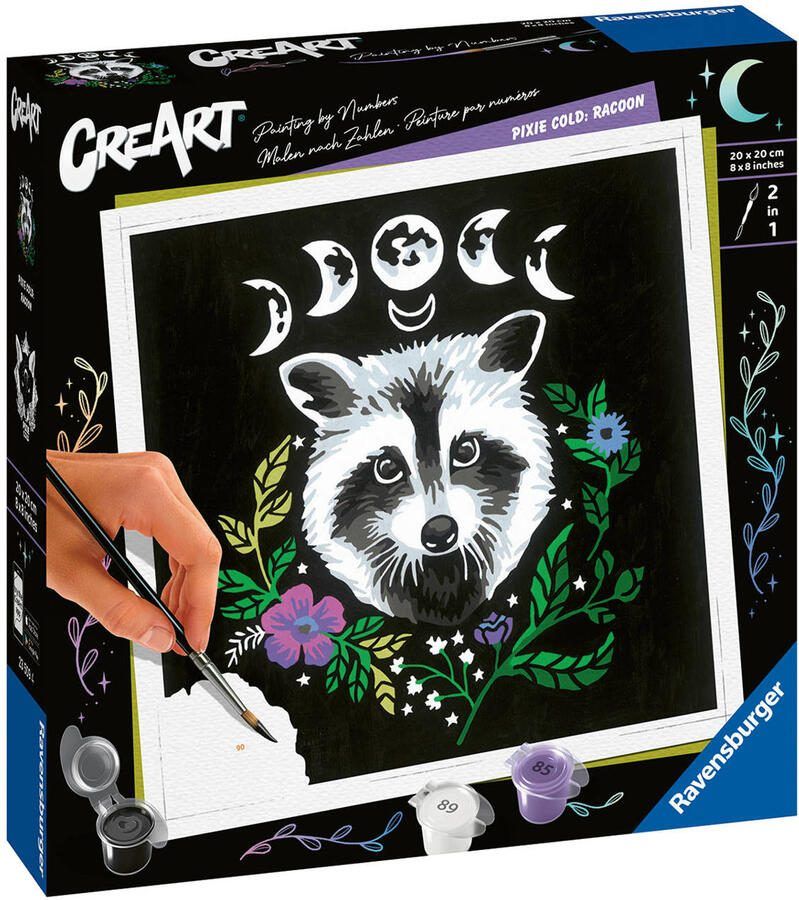 Ravensburger Pixie Cold Edition Raccoon Schilderen op nummer voor volwassenen - Foto 3