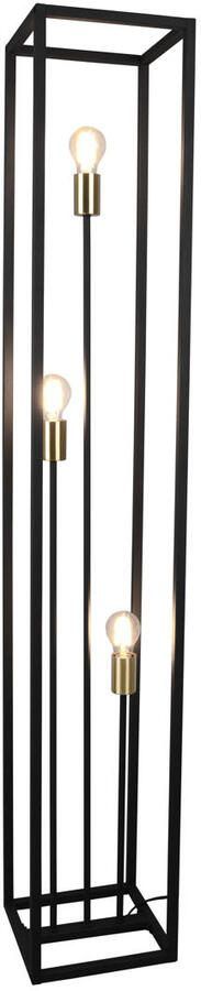 REALITY VITO Vloerlamp Zwart mat excl. 3x E27 6 W