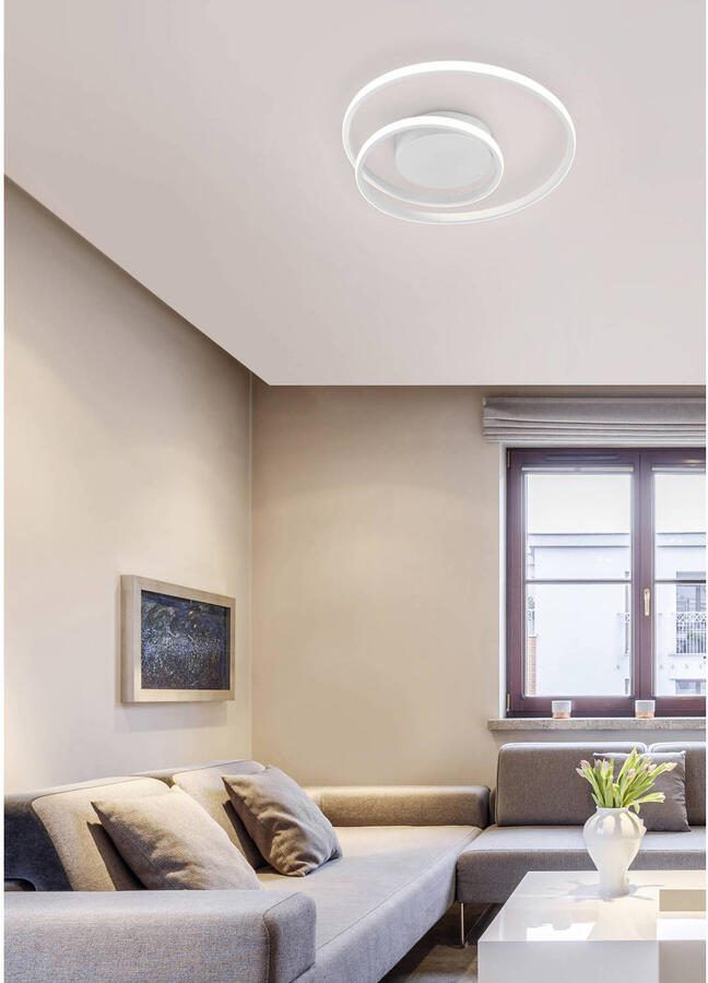 REALITY ZIBAL Plafondlamp Wit mat incl. 1x SMD 22 W - Foto 3