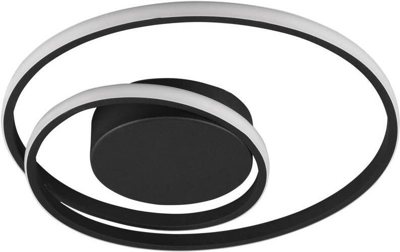 REALITY ZIBAL Plafondlamp Zwart mat incl. 1x SMD 22 W