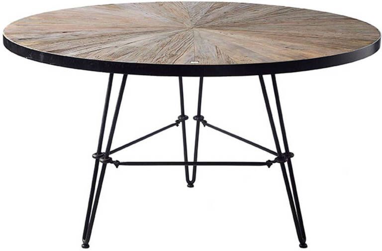 Riviera Maison Eettafel Rond 140 cm Boston Harbor Ronde Eettafel Zwart