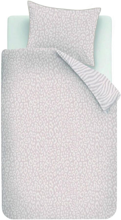 Riviera Maison katoenen grafische 1-persoons dekbedovertrek 140x220 cm zand