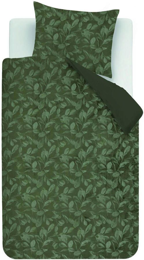 Riviera Maison velours 1-persoons dekbedovertrek 140x220 cm olijfgroen