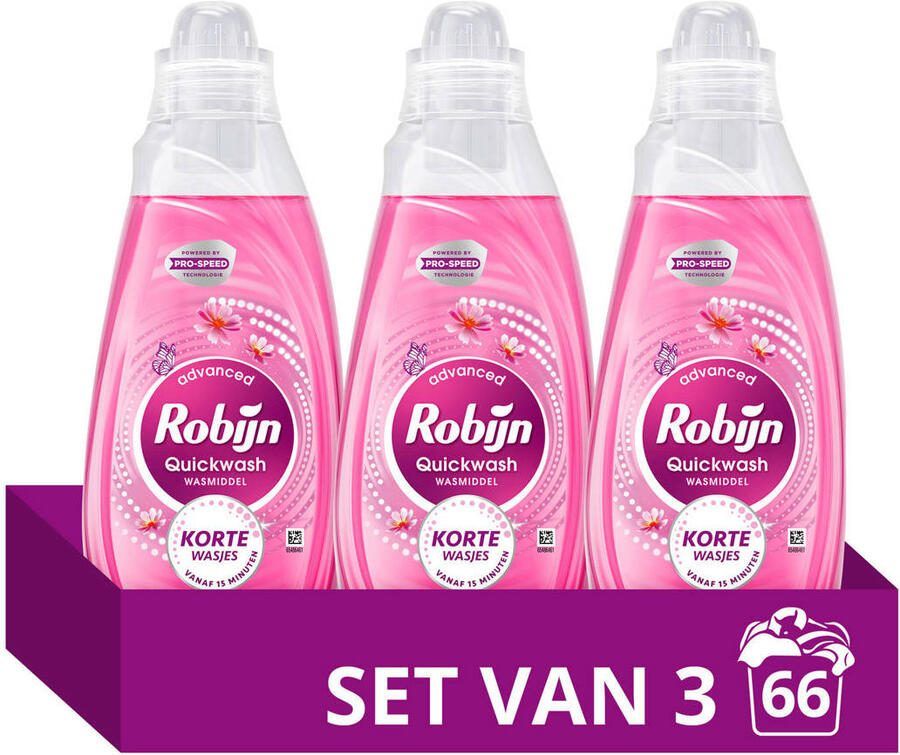 Robijn Advanced Quickwash Sunset Bloom vloeibaar wasmiddel 3 x 22 wasbeurten 66 wasbeurten