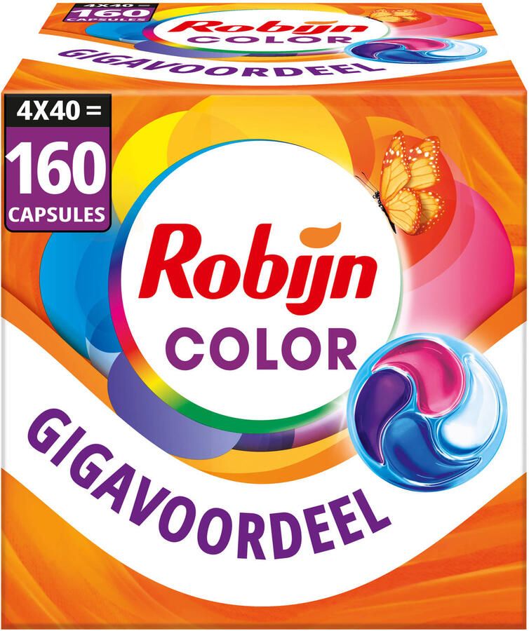 Robijn Classics 4-in-1 wascapsules Color 4 x 40 wasbeurten 160 wasbeurten