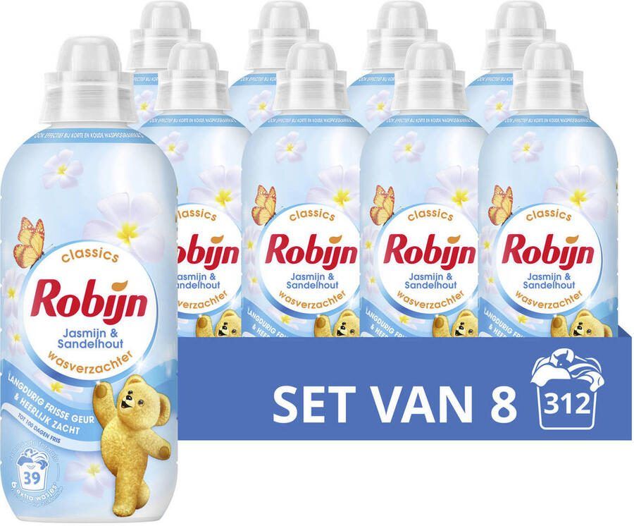 Robijn Classics Jasmijn & Sandelhout wasverzachter 8 x 39 wasbeurten 312 wasbeurten