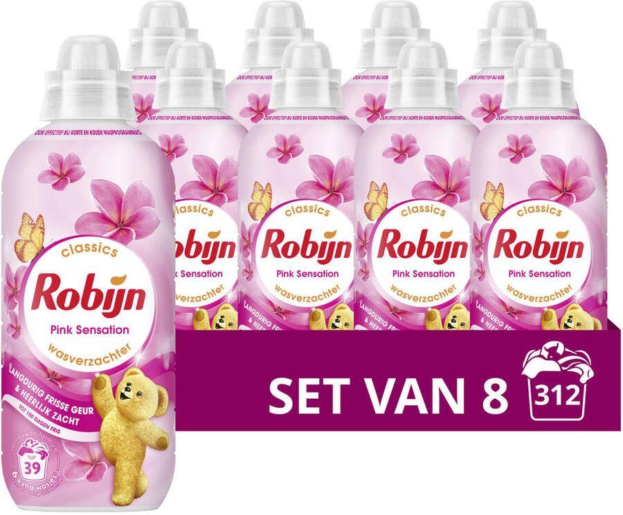 Robijn Classics Pink Sensation wasverzachter 8 x 39 wasbeurten 312 wasbeurten