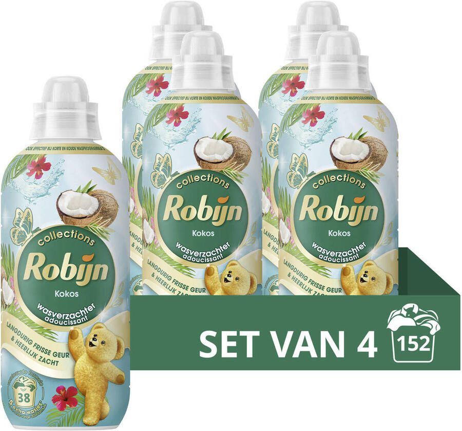 Robijn Collections Kokos wasverzachter 4 x 38 wasbeurten 152 wasbeurten
