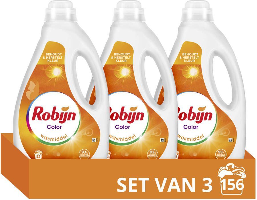Robijn Color vloeibaar wasmiddel 3 x 52 wasbeurten 156 wasbeurten