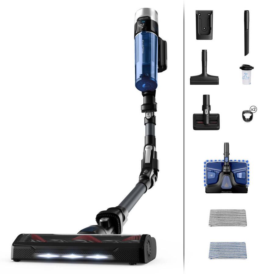 Rowenta RH20C7 X-Force Flex 9.60 Animal Care + Aqua Steelstofzuiger Zwart