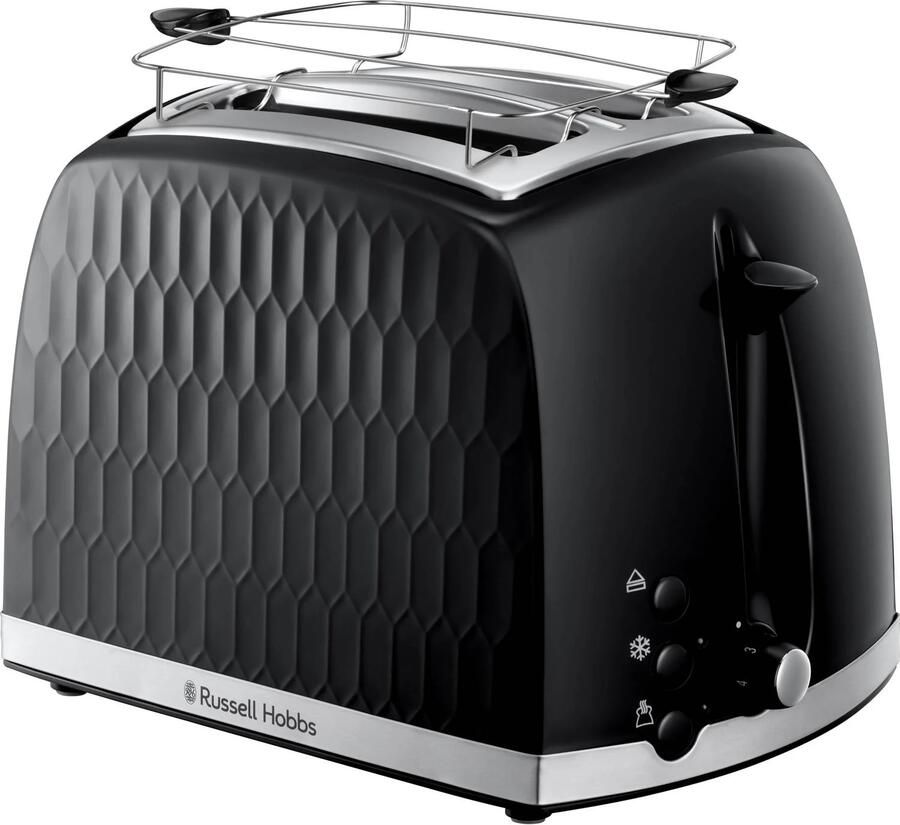 Russell Hobbs Honeycomb 2 Snedes Broodrooster Zwart 26061-56