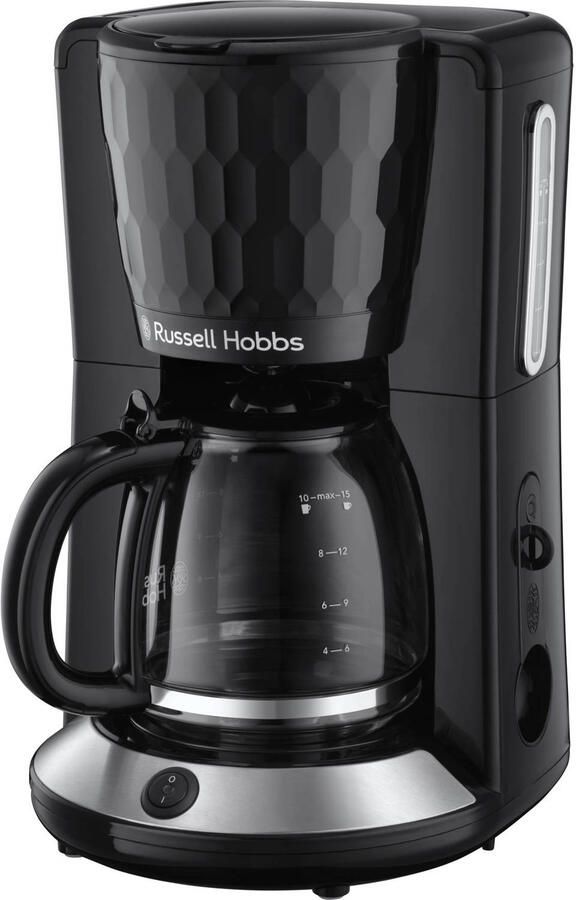 Russell Hobbs Honeycomb Black Coffee Maker Handmatig Filterkoffiezetapparaat 1 2 l