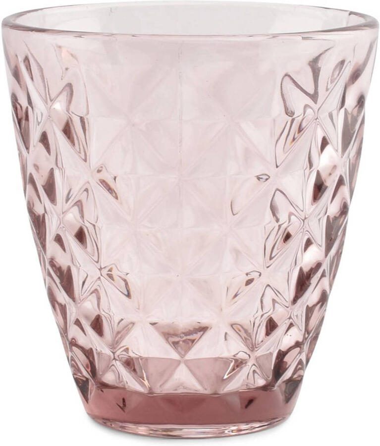Salt & Pepper glas (220ml) roze Prisma (set van 4)