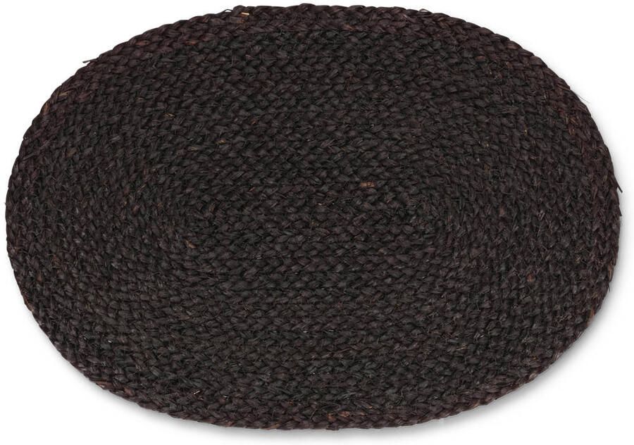Salt & Pepper placemat (45x30cm) ovaal maisblad zwart TableTop