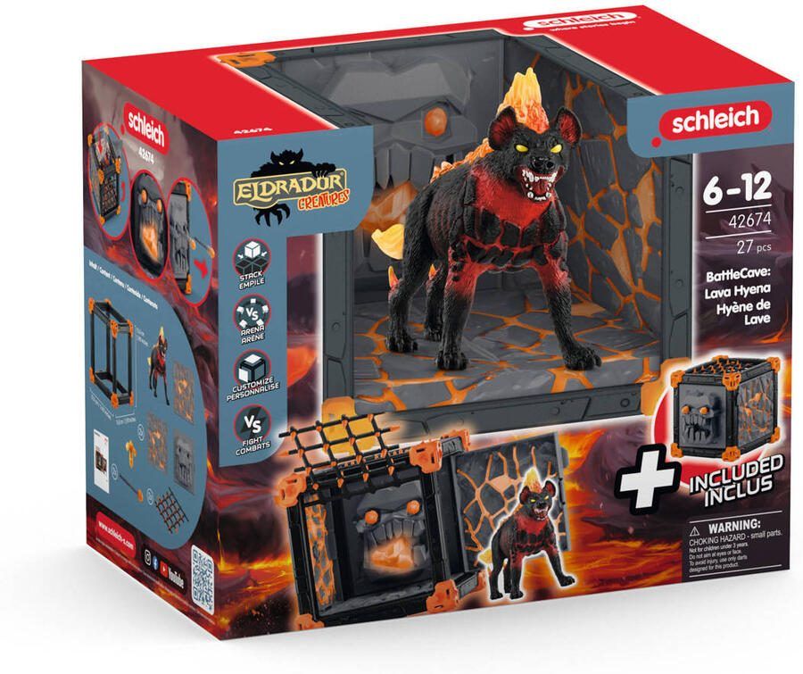 Schleich ELDRADOR CREATURES BattleCave Lava Hyena 42674
