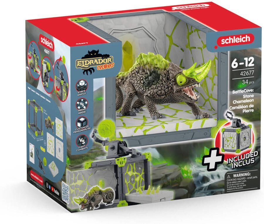Schleich ELDRADOR CREATURES BattleCave Steen Kameleon 42677