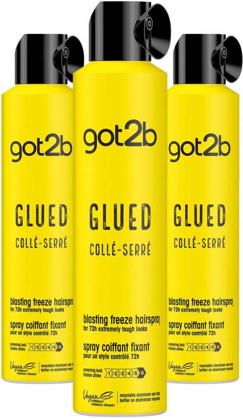 Got2B Glued Haarspray Haarstyling Voordeelverpakking 6 x 300 ml