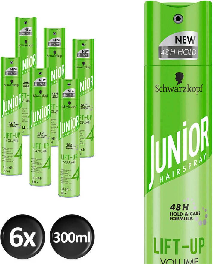 Schwarzkopf Junior Hairspray Ultra Lift-Up Volume 6 x 250 ml multiverpakking