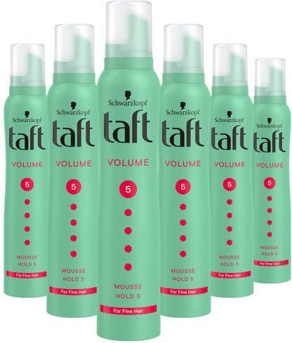 Taft Volume Mega Strong Styling Mousse Haarmousse Haarstyling 6x 200ml Voordeelverpakking