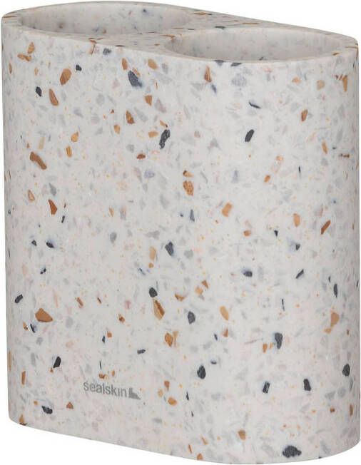 Sealskin tandenborstelhouder Blend dubbel vrijstaand Terrazzo (12x10.8 cm)