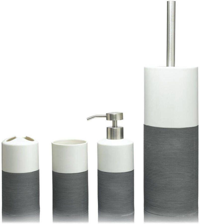 Sealskin toiletborstelgarnituur Doppio grijs 38 3x10 1x10 1 cm Leen Bakker - Foto 3