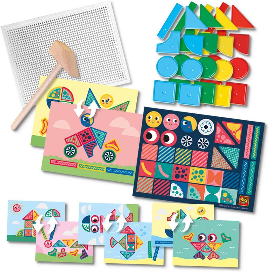SES My First Hamertje Tik fantasie Montessori set met stickers inclusief hamer - Foto 4
