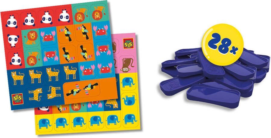 SES Street domino 28 stenen met stickers in handige bewaartas - Foto 4